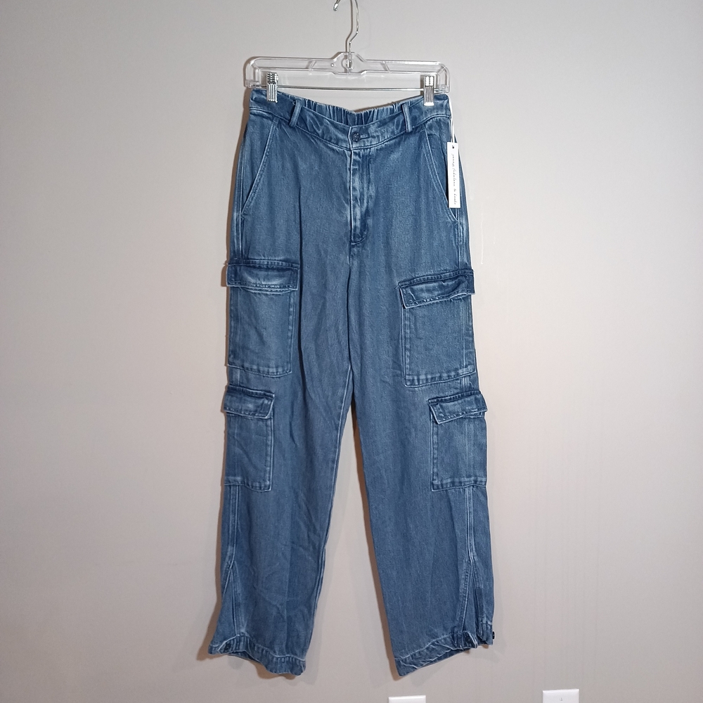 Young Fabulous & Broke Loose cargo Chambray denim jeans Size S New